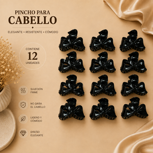 Pinchos negro grande x 12 unidades (168-5)