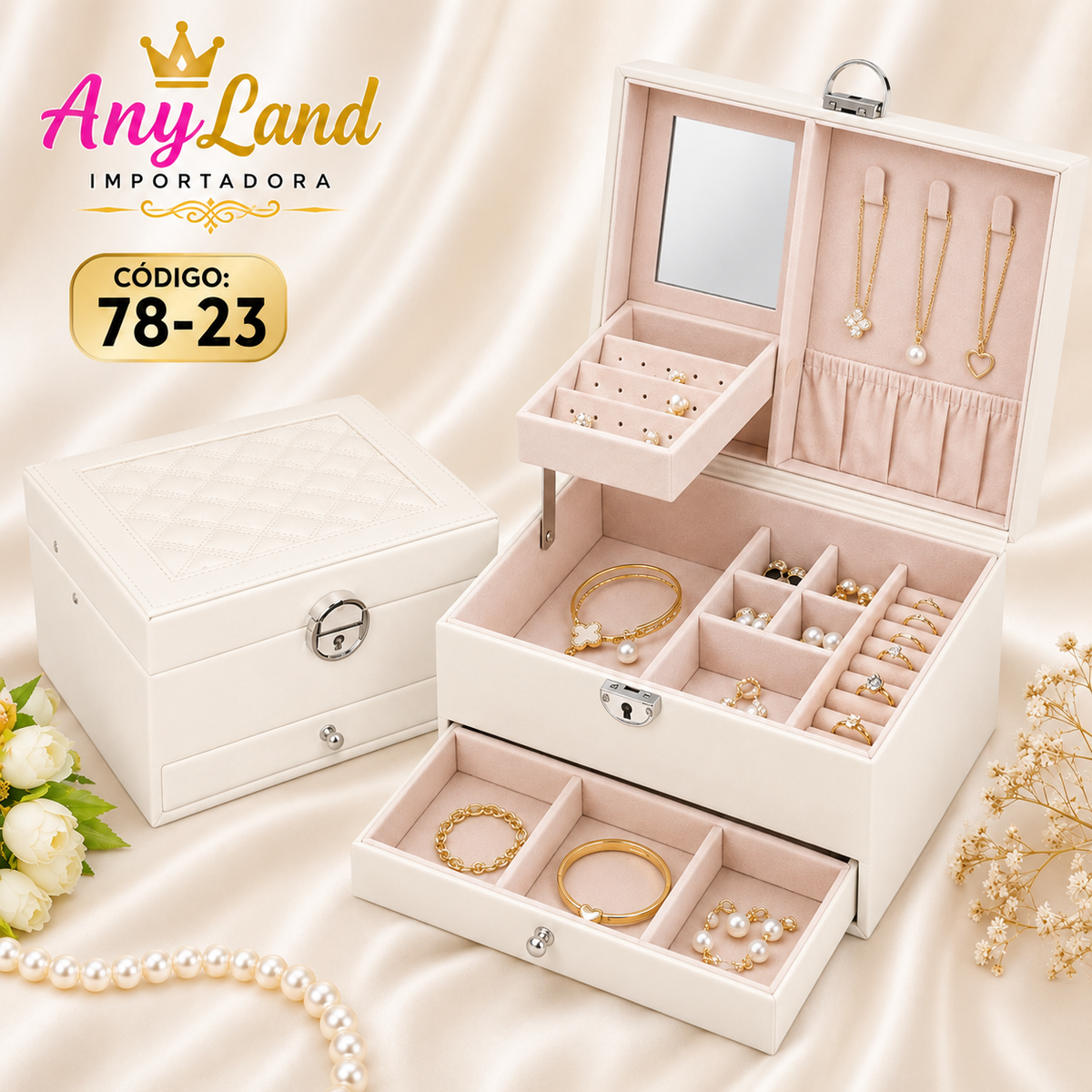 Caja organizadora grande para joyas (78-23)