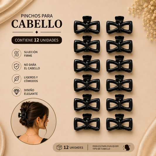 Pinchos negro grande x 12 unidades (4F-13)