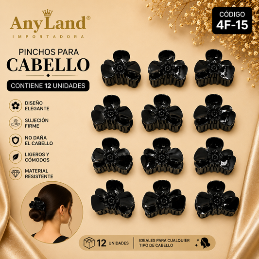 Pinchos negro grande x 12 unidades (4F-15)