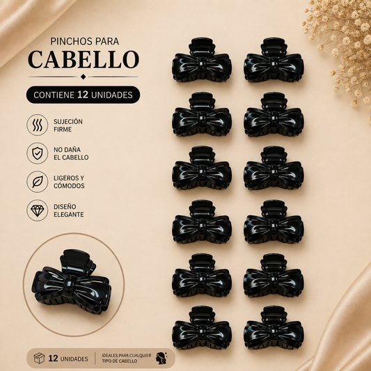 Pinchos negro grande x 12 unidades (4F-48)