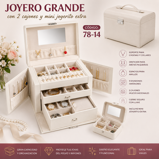 Caja organizadora grande para joyas (78-14)