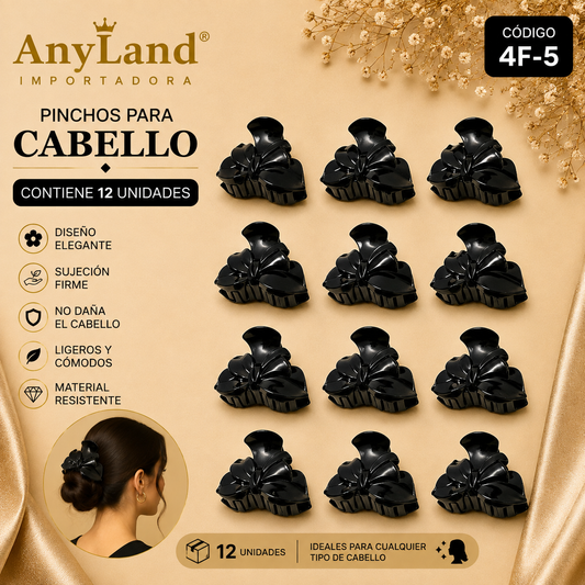 Pinchos negro grande x 12 unidades (4F-5)