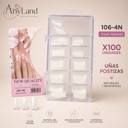 Extension de uñas naturales x100 (106-4N)