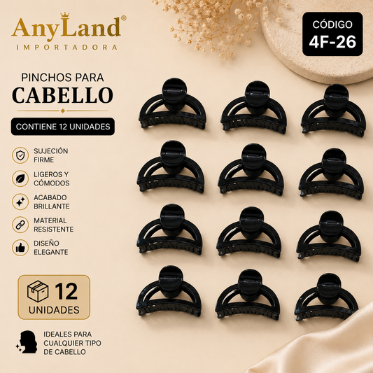 Pinchos negro grande x 12 unidades (4F-26)