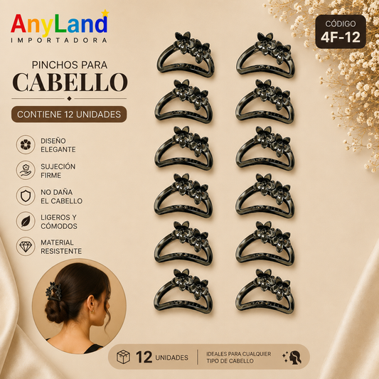 Pinchos negro grande x 12 unidades (4F-12)