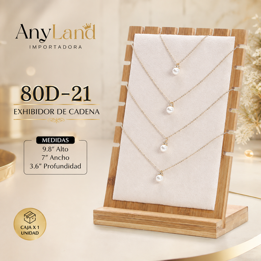 Exhibidor de collares de Madera (80D-21)