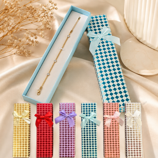 Caja cartón para reloj y pulsera x12unid. 4x21cm 6 colores(80F-40)