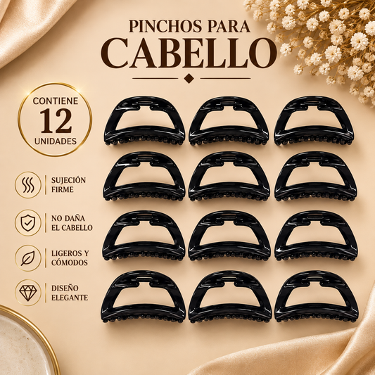 Pinchos negro grande x 12 unidades (4F-43)